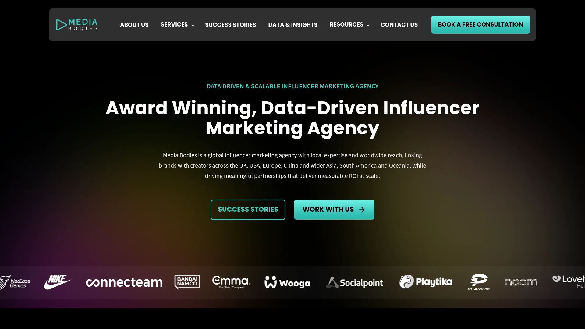 Media Bodies website screenshot