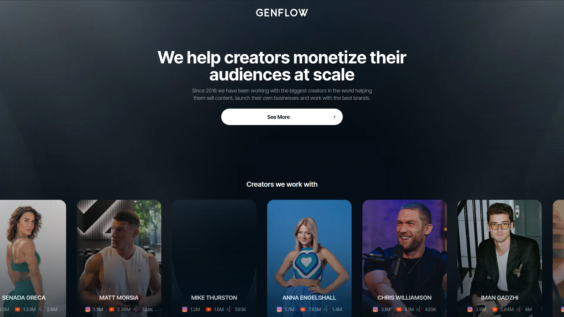 Genflow website screenshot
