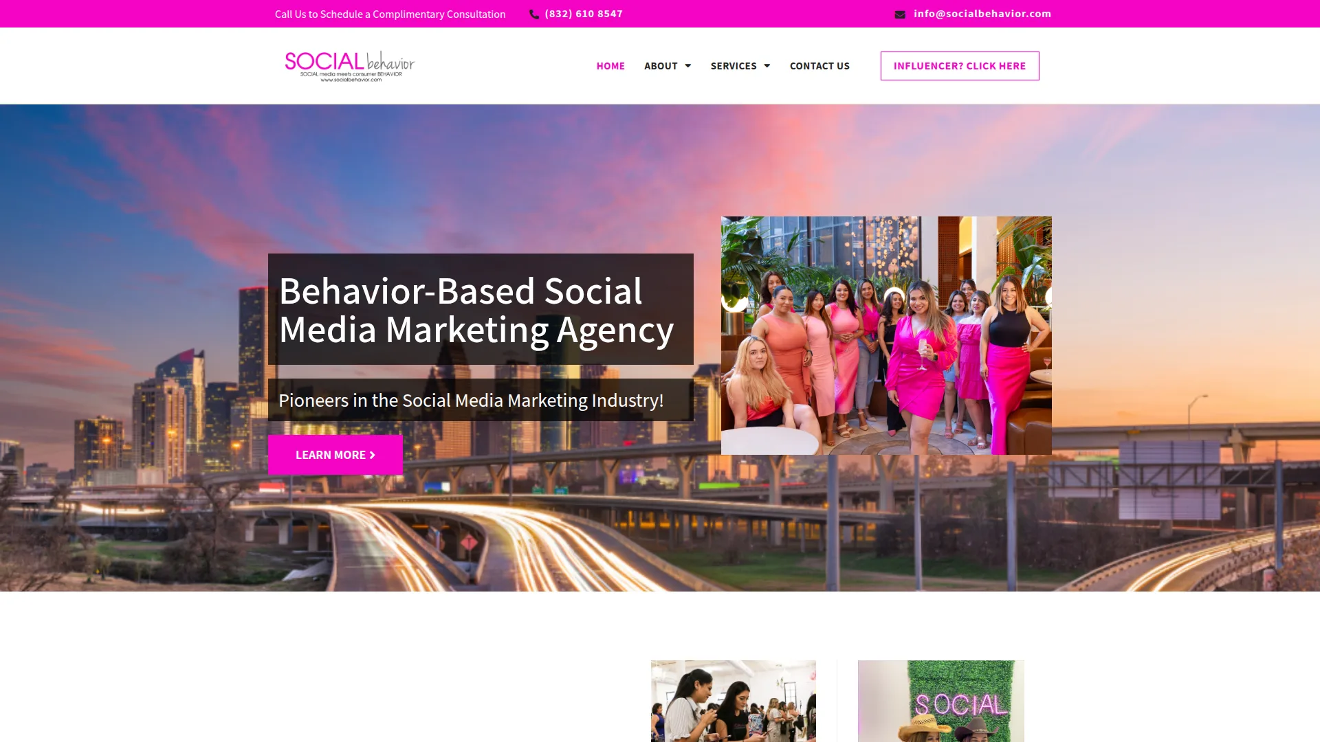 Social Behavior website screenshot