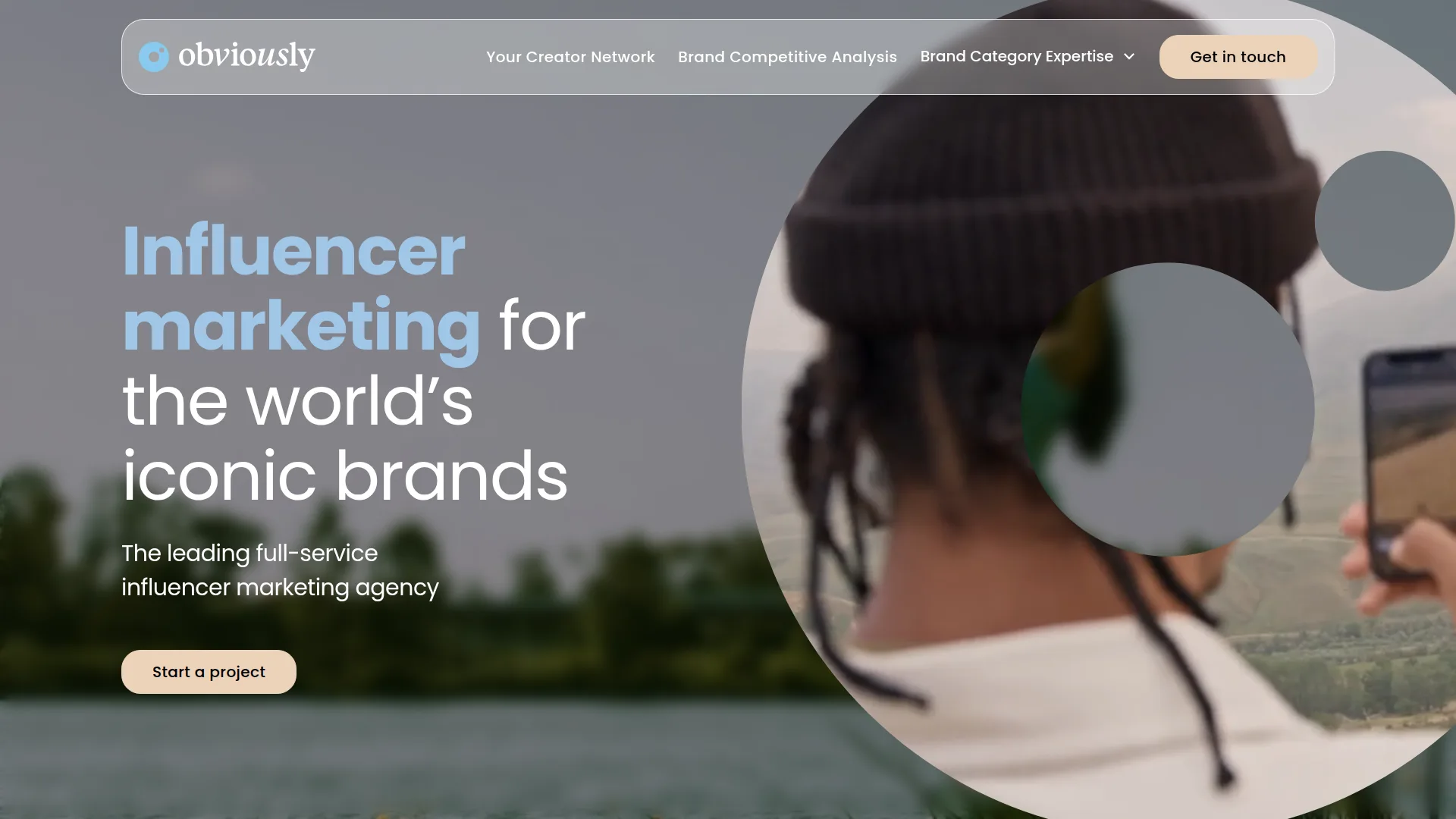 Obviously website screenshot