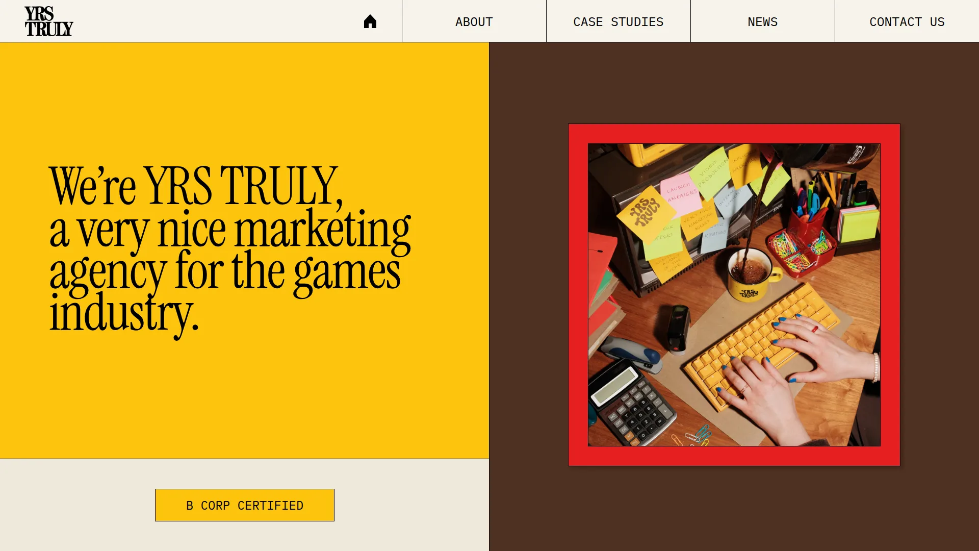 YRS TRULY website screenshot