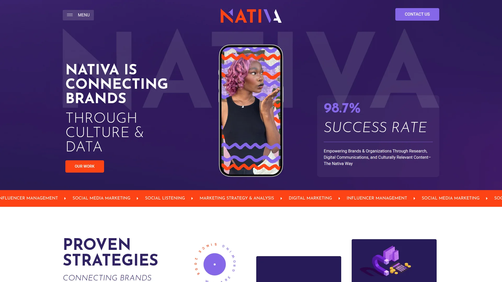 Nativa website screenshot