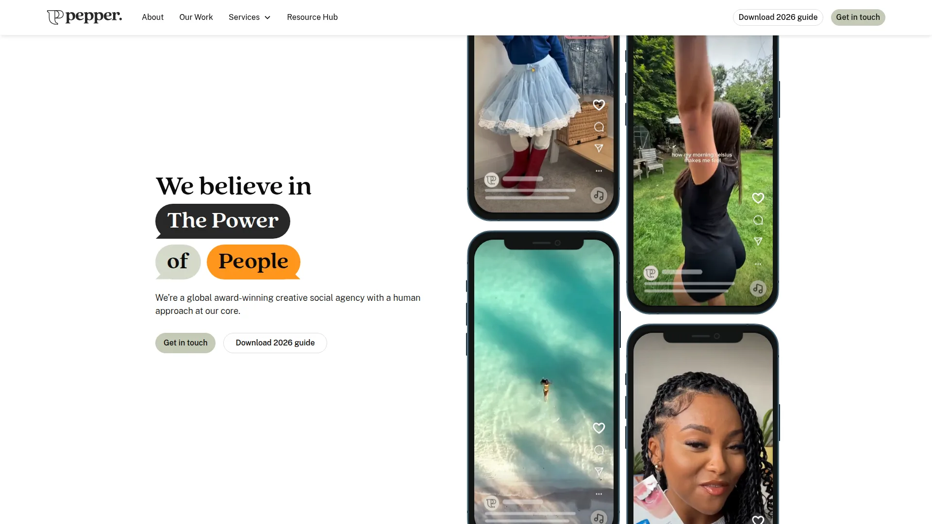 Pepper website screenshot