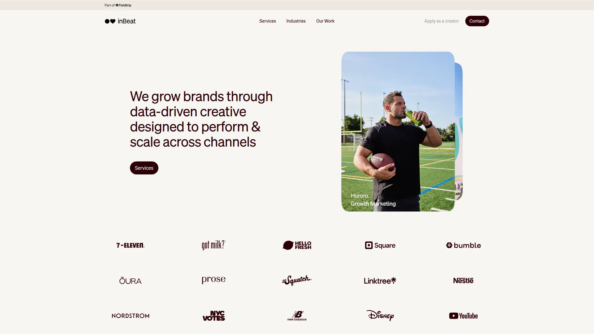 inBeat website screenshot