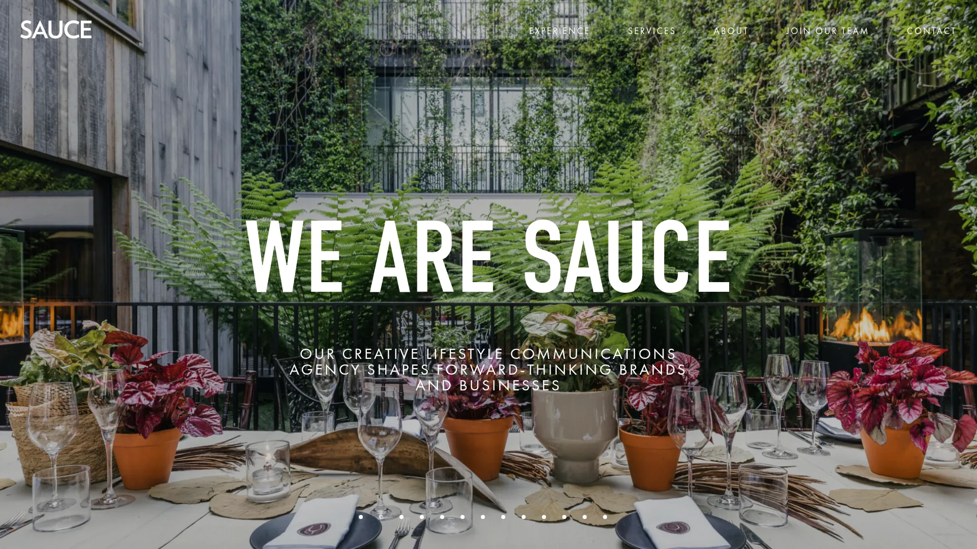 Sauce Communications website screenshot