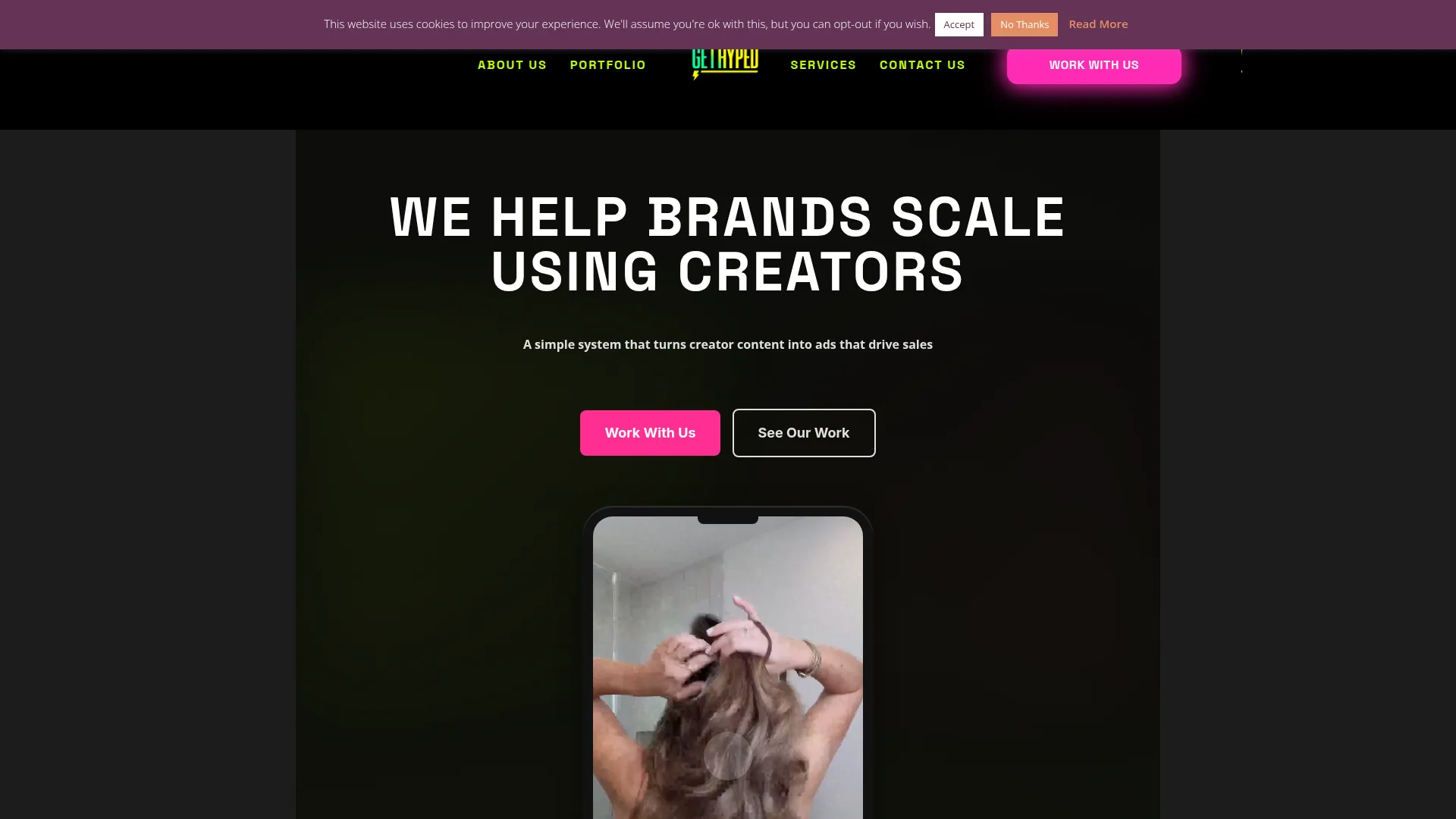 Get Hyped website screenshot