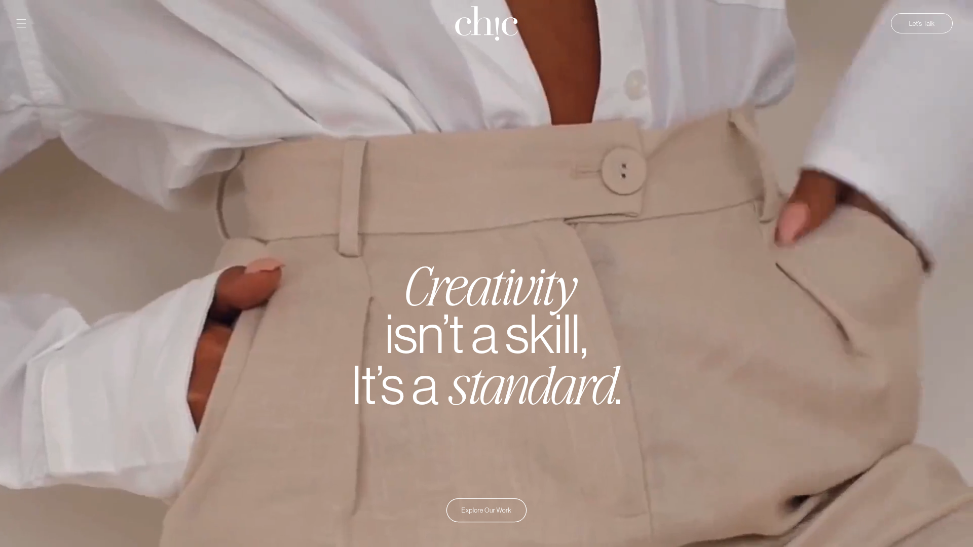 Chic The Agency website screenshot