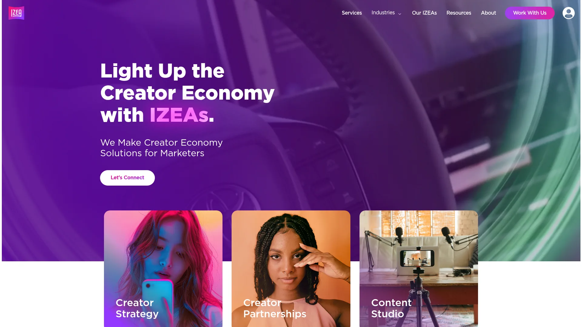 IZEA website screenshot